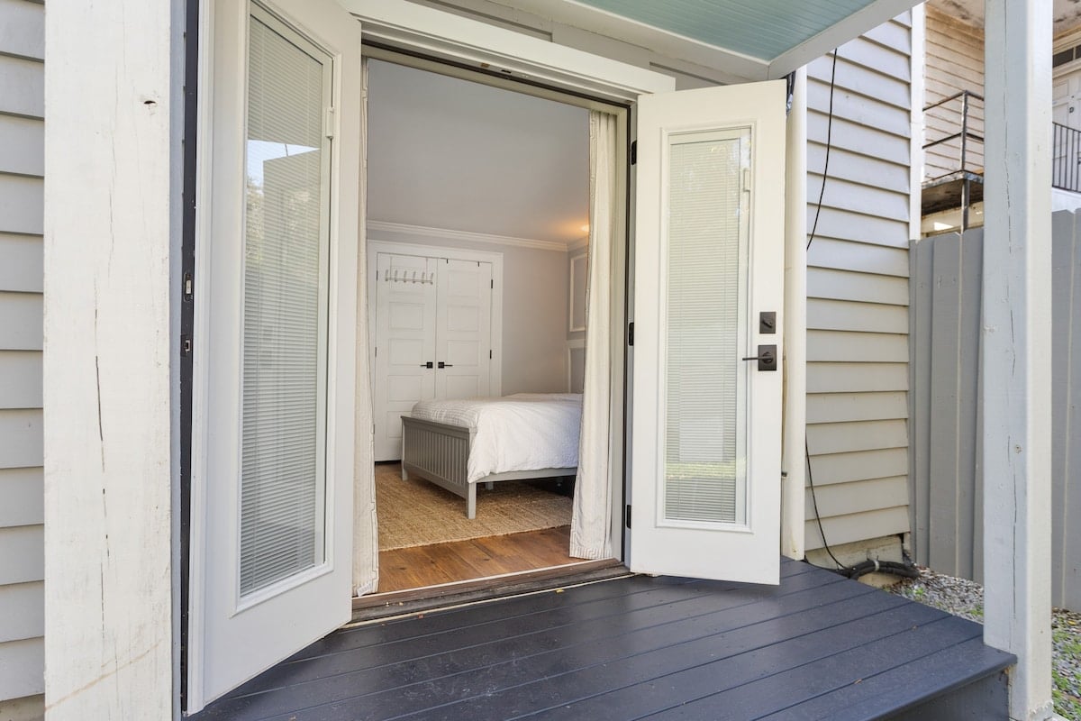 Porch to backyard from Bedroom 1