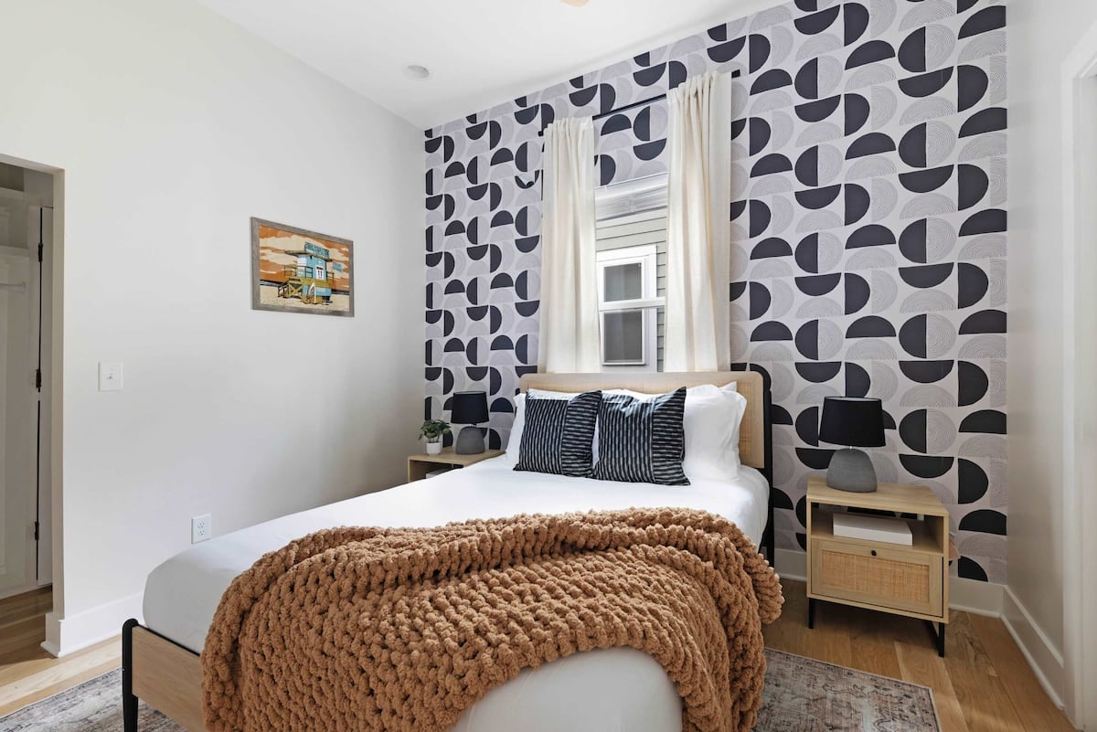 Relaxing Bedroom with Plush Bedding