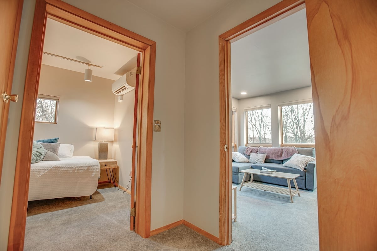 A glimpse of both bedroom 2 and the master bedroom from the third floor landing.