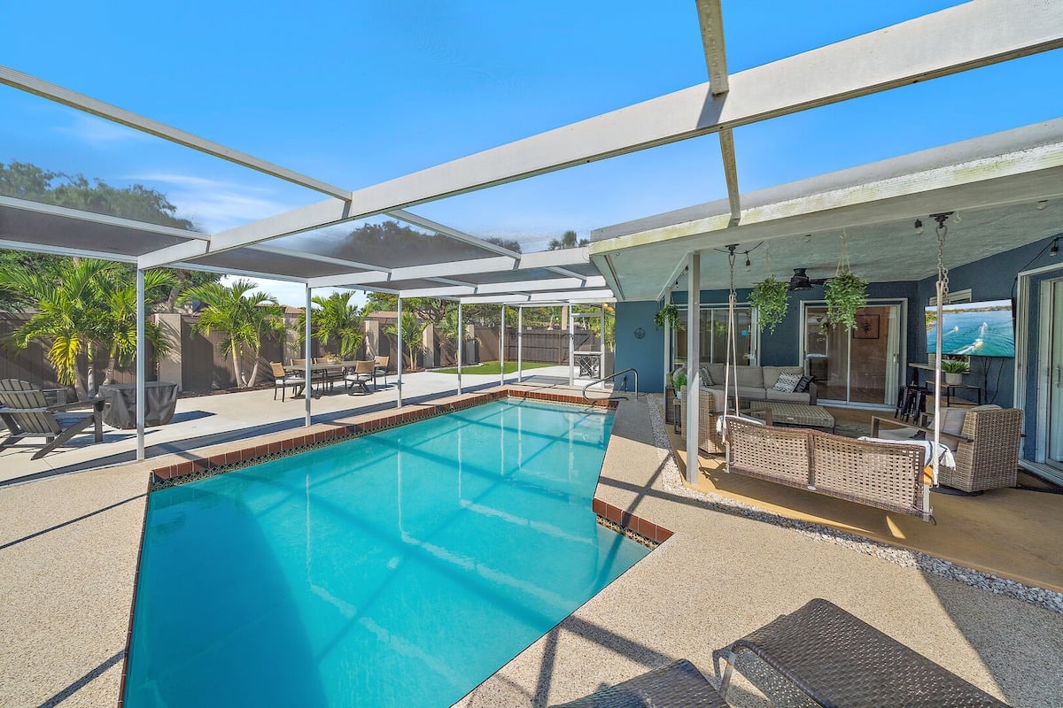 This incredible pool is seasonally heated so that you can enjoy it year-round!