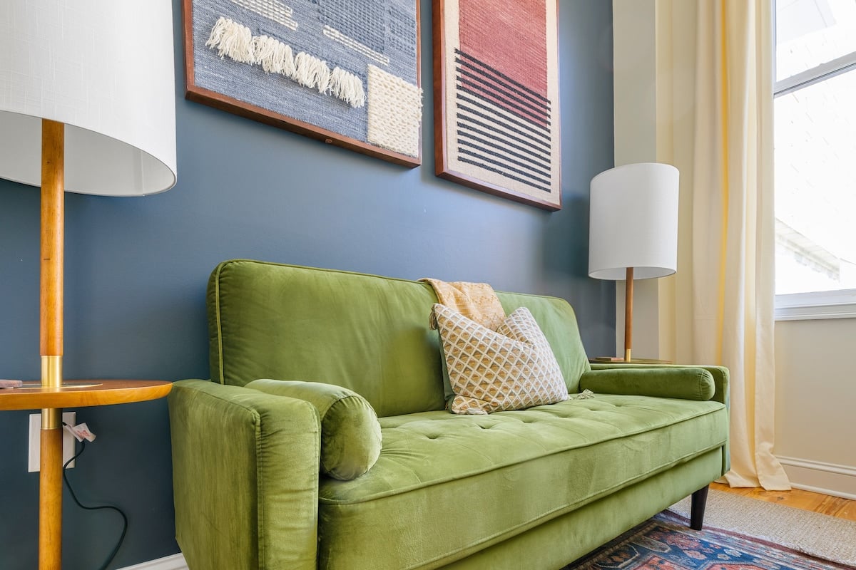 Velvet Green Couch