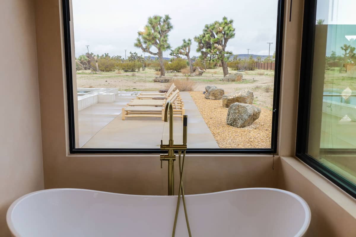 Soaking tub in primary bath.