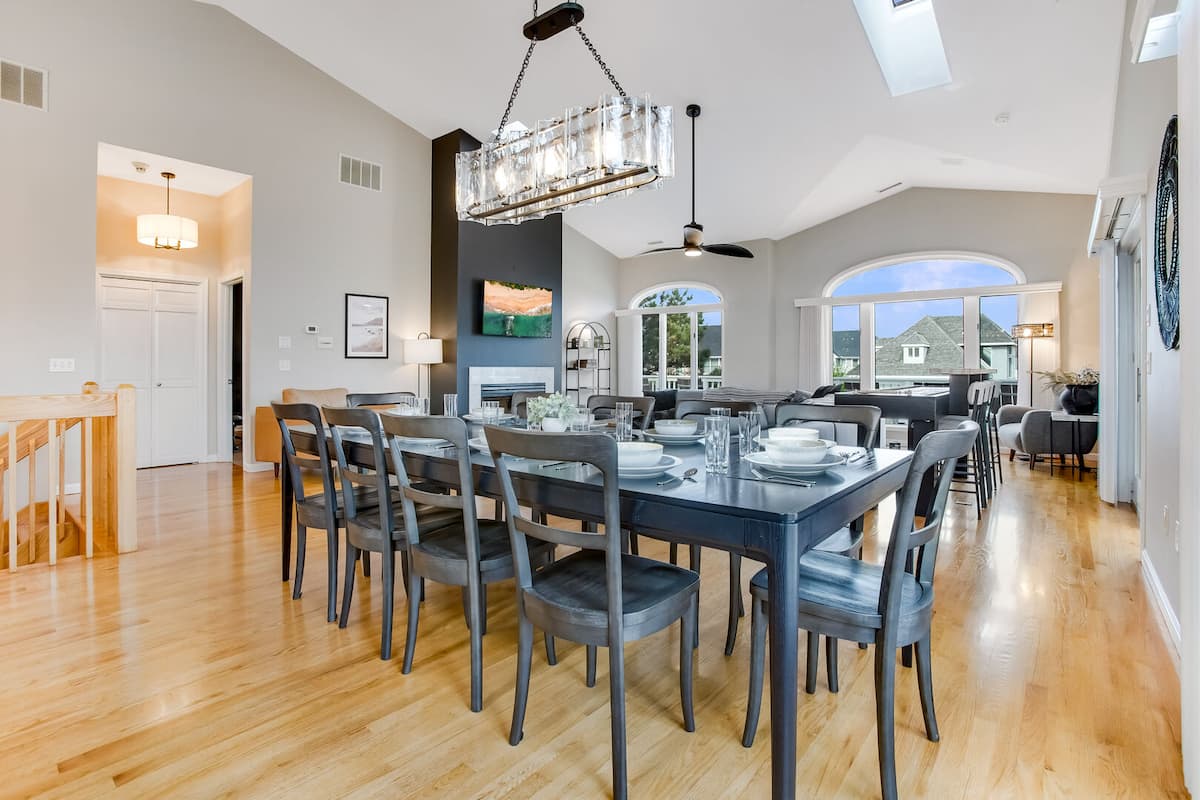This gorgeous dining table seats 10!