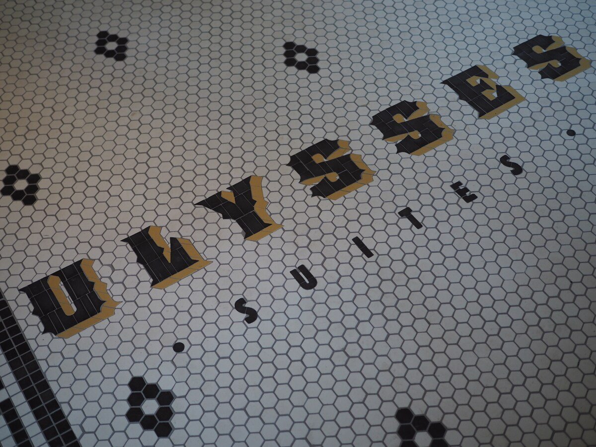 Bench Street entrance mosaic tile
