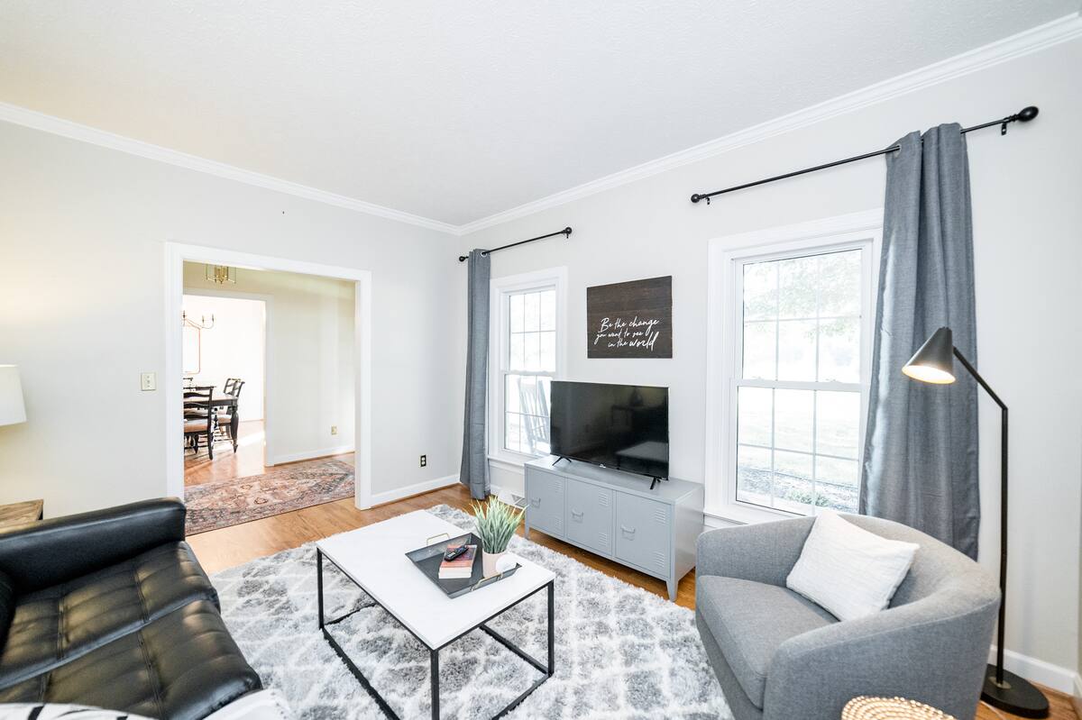 2nd living area is located just off the entryway.