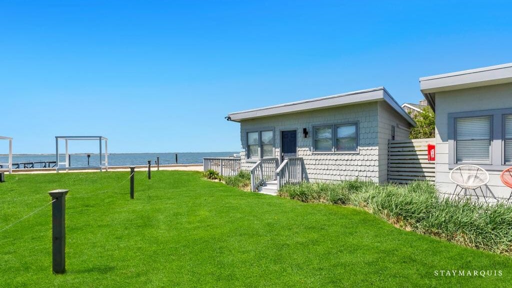 Sun-bleached simplicity on the quieter side of the Hamptons in Hampton Bays, NY
