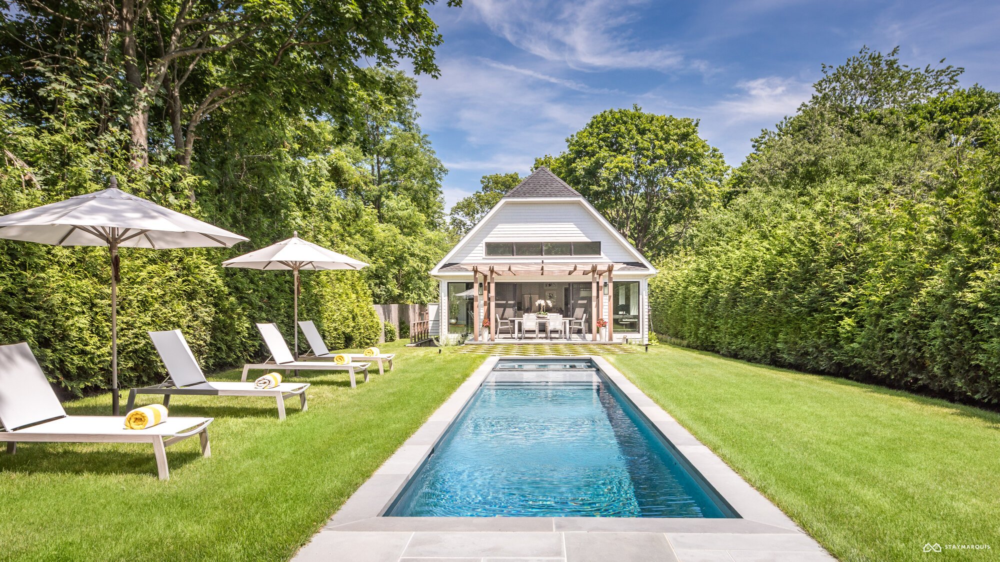 Where East Hampton's polish meets the privacy of open land in East Hampton, NY