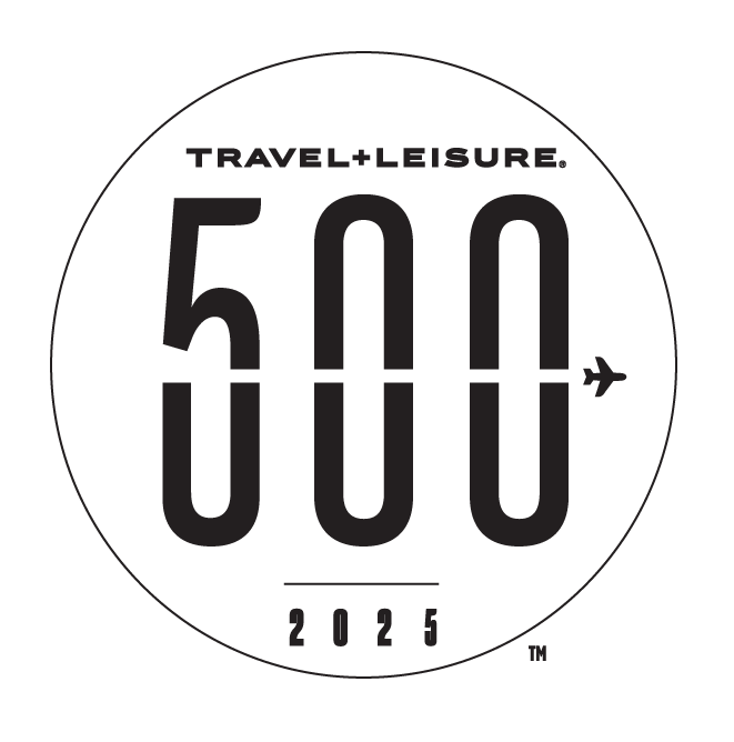 Travel + Leisure's prestigious 500 badge for 2025 recognizes exceptional hospitality properties that define luxury travel experiences worldwide.