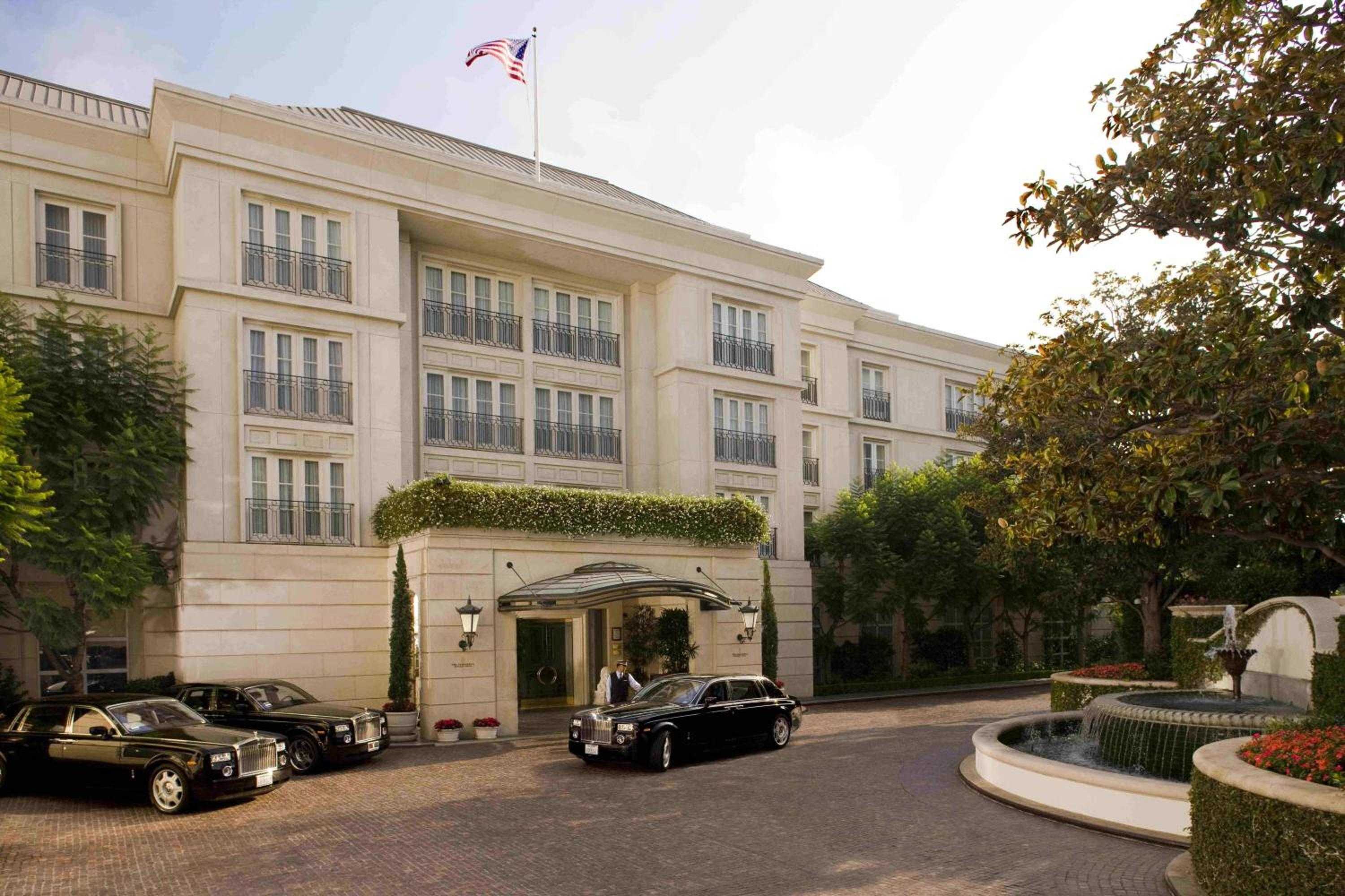 The private world behind the jacarandas on South Santa Monica Boulevard in Beverly Hills, CA