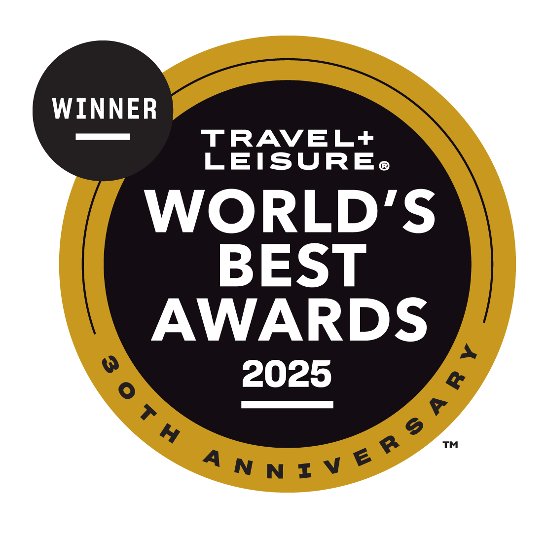 Travel + Leisure's prestigious World's Best Awards badge showcases the golden standard of hospitality excellence, marking destinations that define luxury travel experiences.