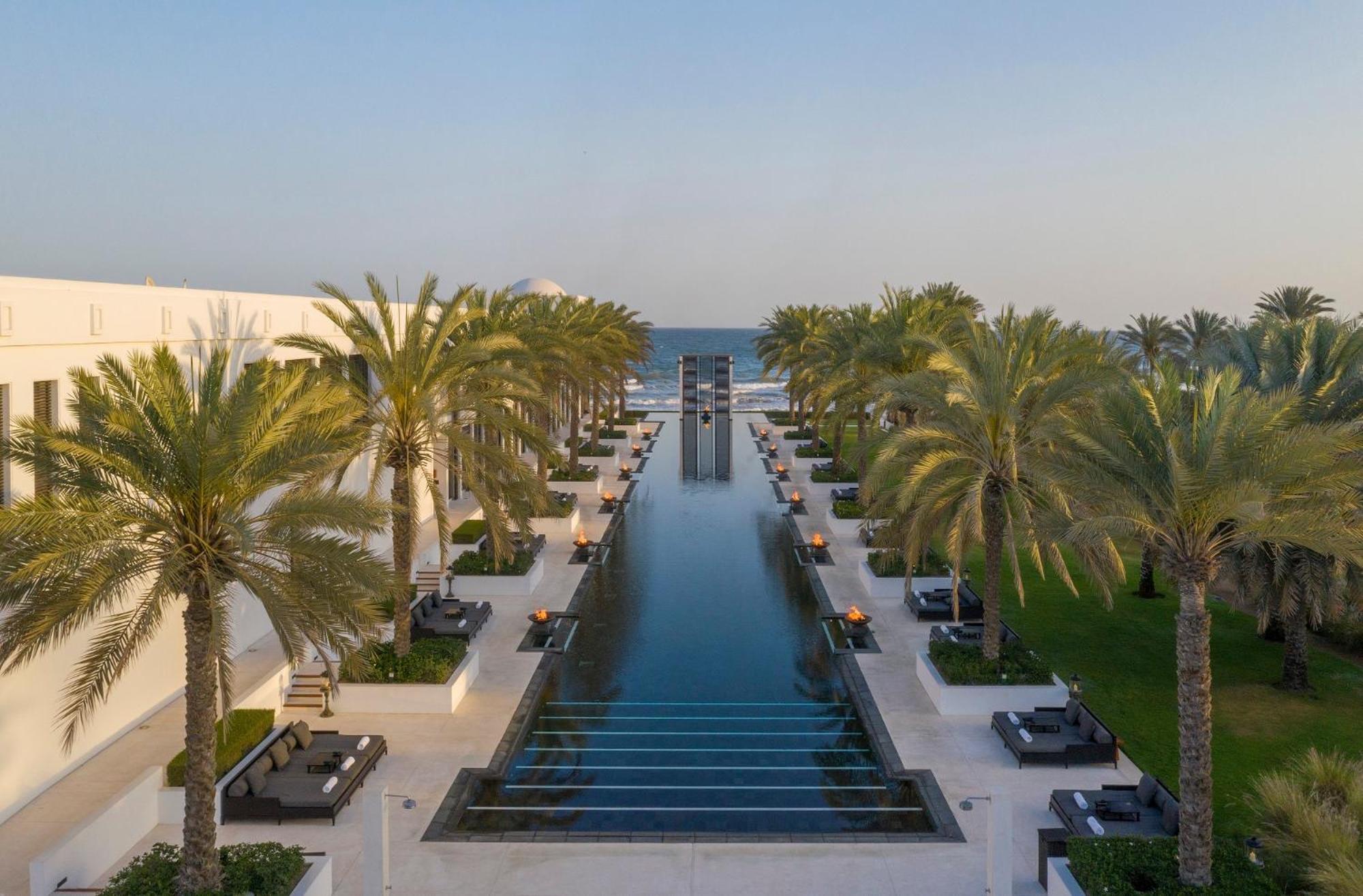 A serene geometry of water, stone, and Omani light in Muscat, Muscat