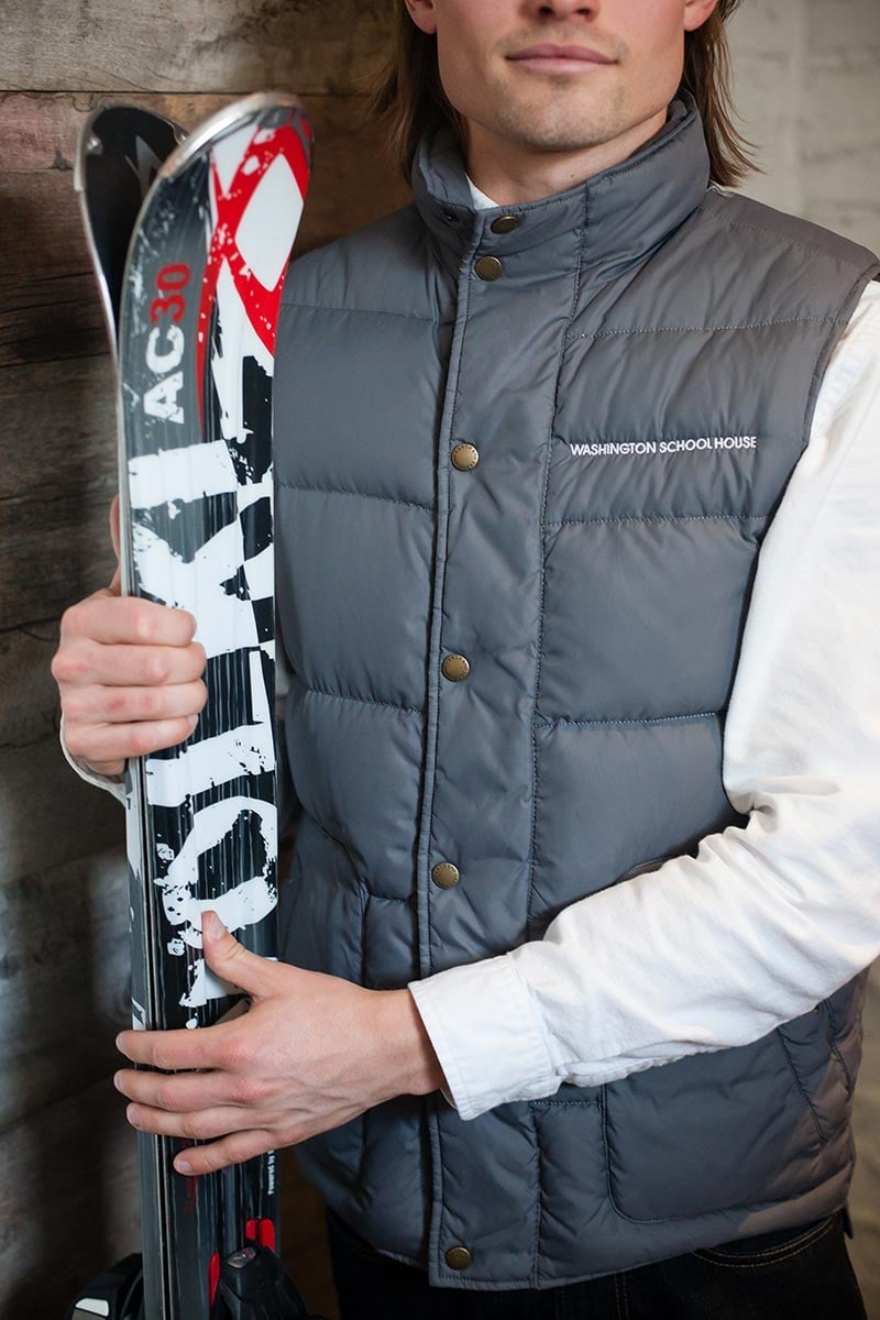 Crisp mountain air beckons beyond the lodge walls, where quilted vests and vintage skis hint at Park City's powder-chasing culture and aprés-ski sophistication.