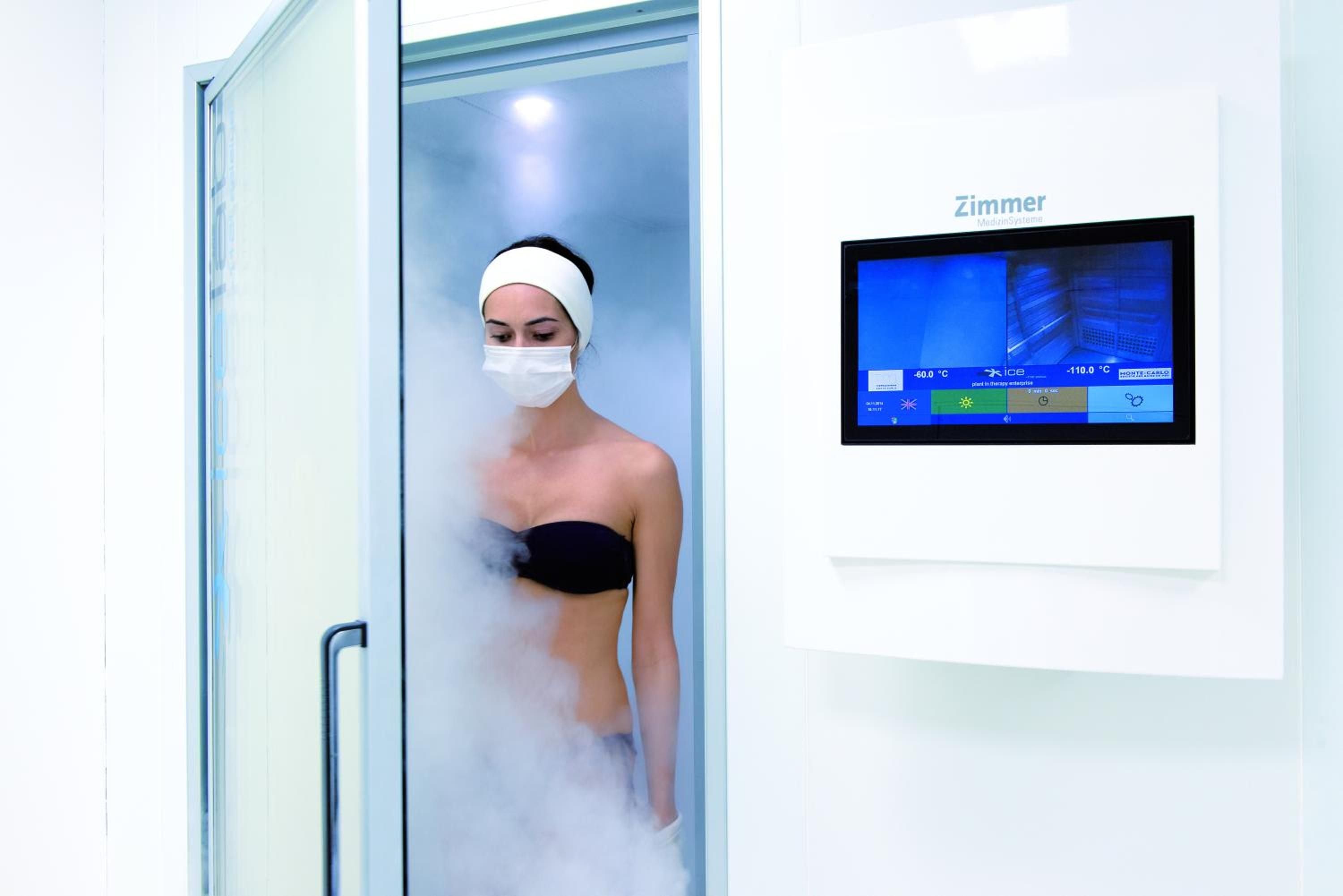 Sub-zero temperatures envelop guests in healing vapor as they experience cutting-edge cryotherapy, where arctic mist meets Mediterranean wellness innovation.