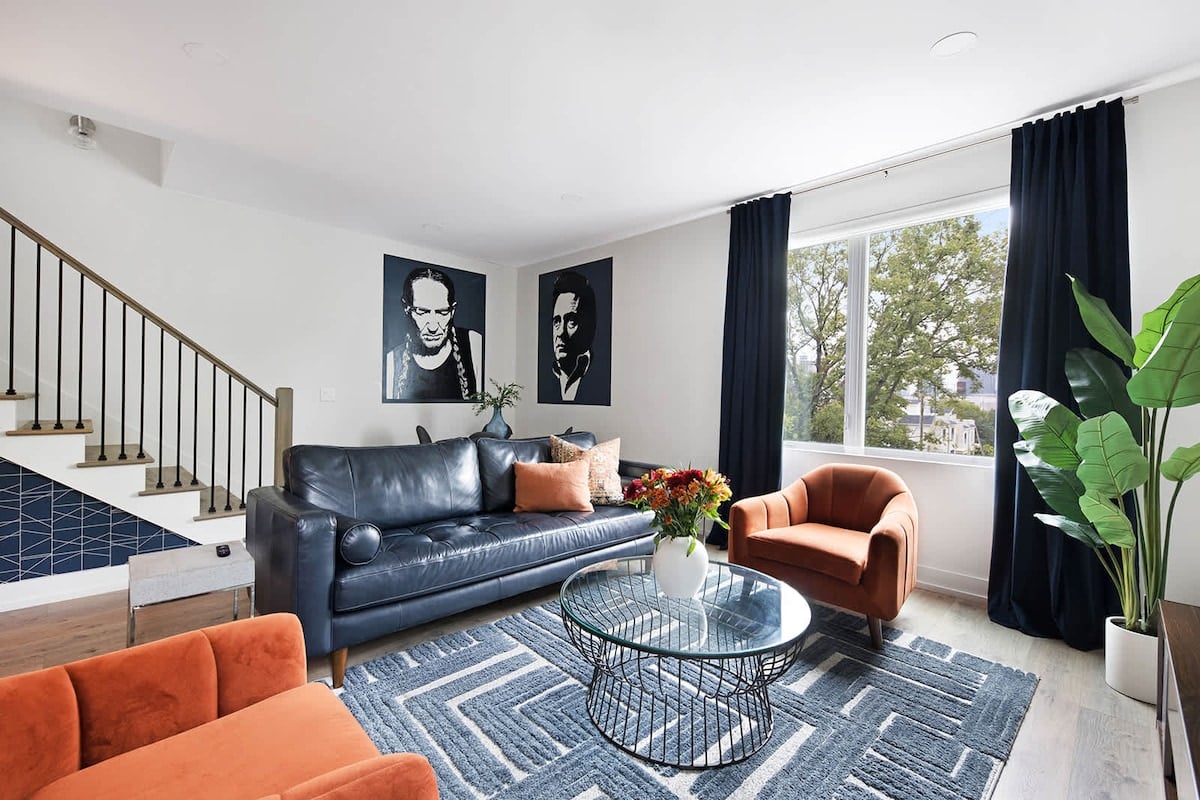 Spacious Living Room with Elegant Décor and Natural Light