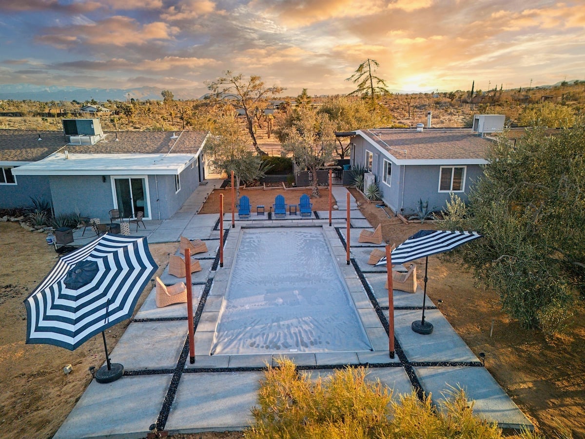 A private estate in the high desert, built for the group that wants it all to themselves in Yucca Valley, CA