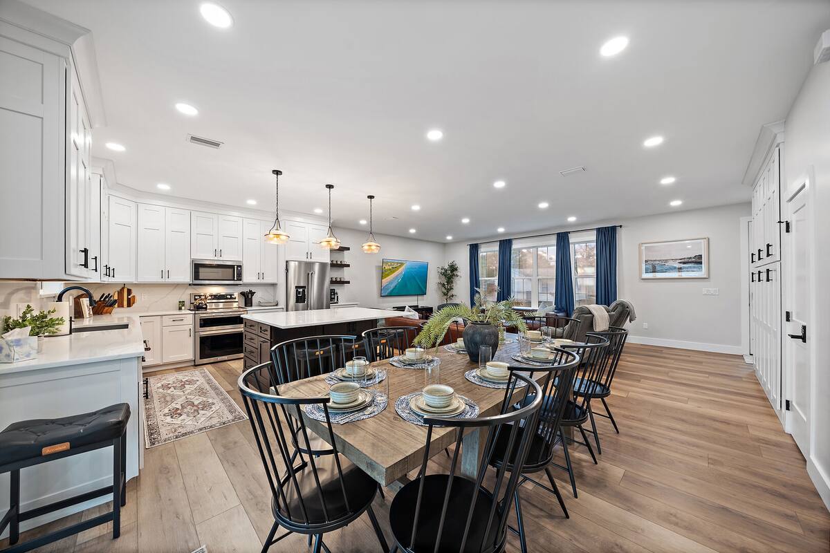 This beautiful dining table seats 10!
