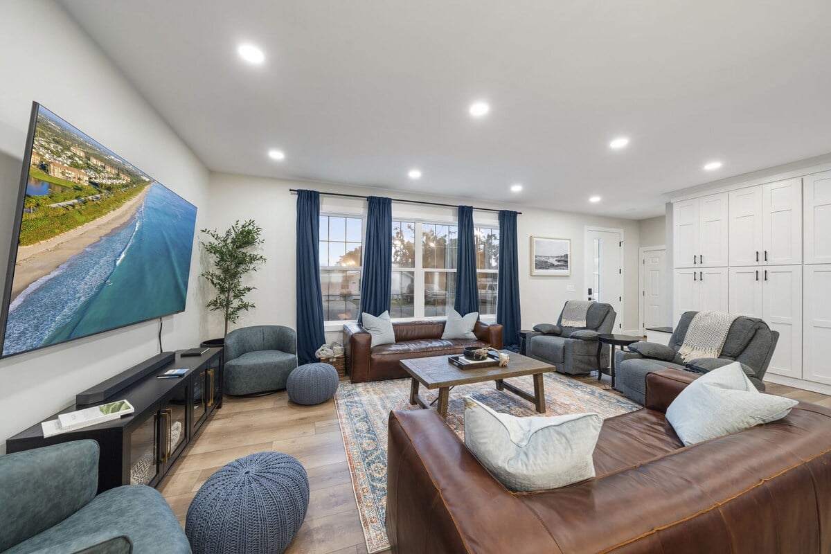 We LOVE this spacious and bright living room!