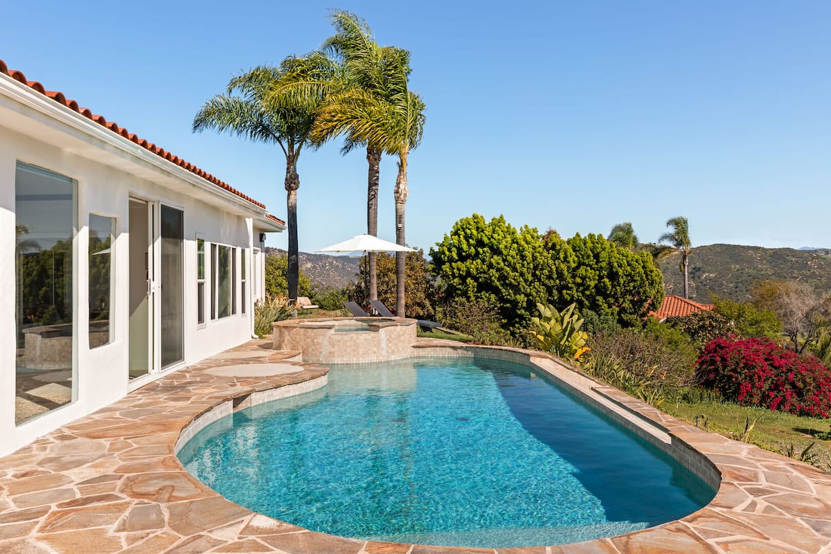 Pool and palm views.