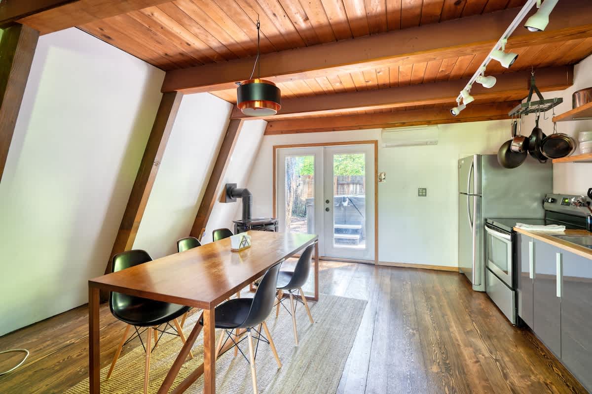 Discover tranquility in a Mt. Hood A-frame retreat in Rhododendron, OR