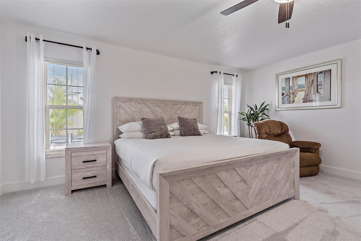 Bedroom 1 comes with a comfy recliner!