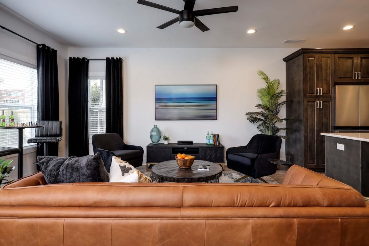 Rustic Chic Living Room With TV