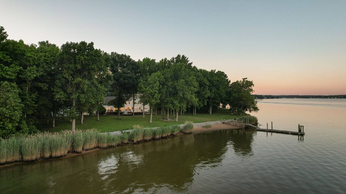 This lakefront home comes with a private dock!