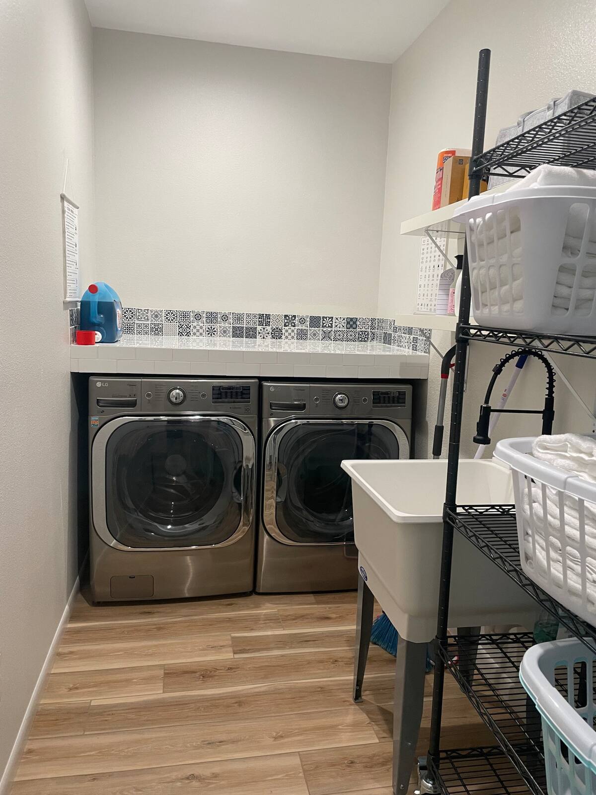 Luxury in-house laundry room available for guest use.
