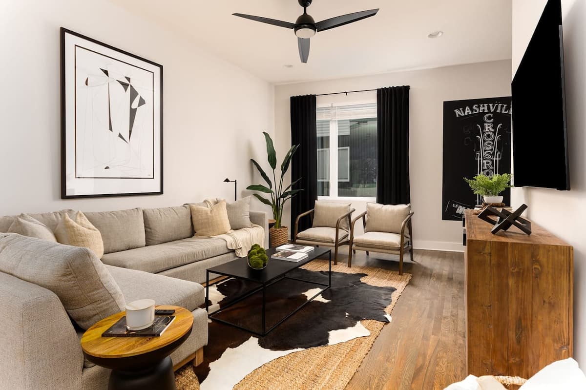Living Room With Large, Comfy Couch