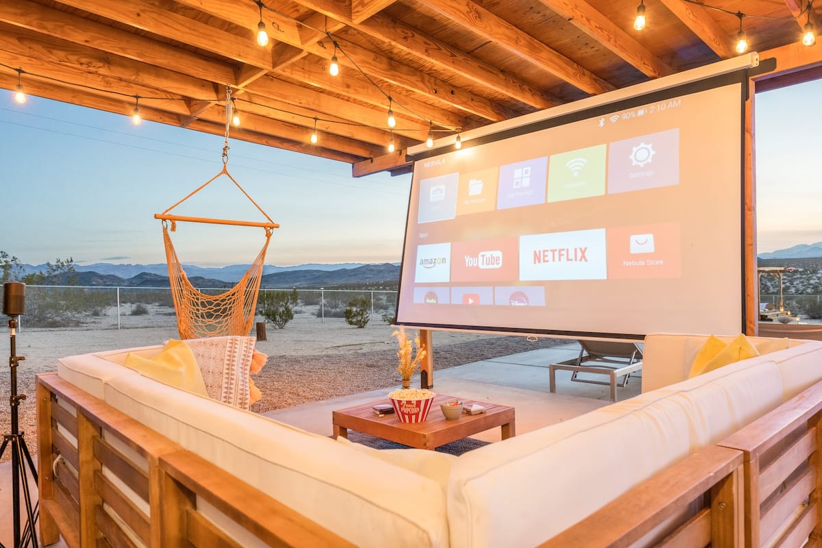 Watch a movie overlooking the beautiful views