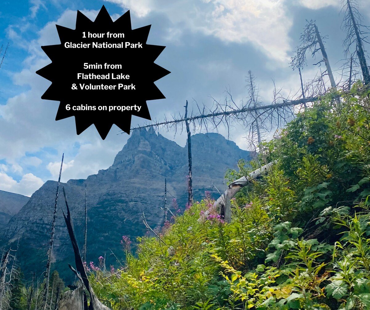 The cabins are in excellent local proximity to Flathead Lake, Volunteer Park, Glacier National Park and all the incredible small mountain towns in the valley.