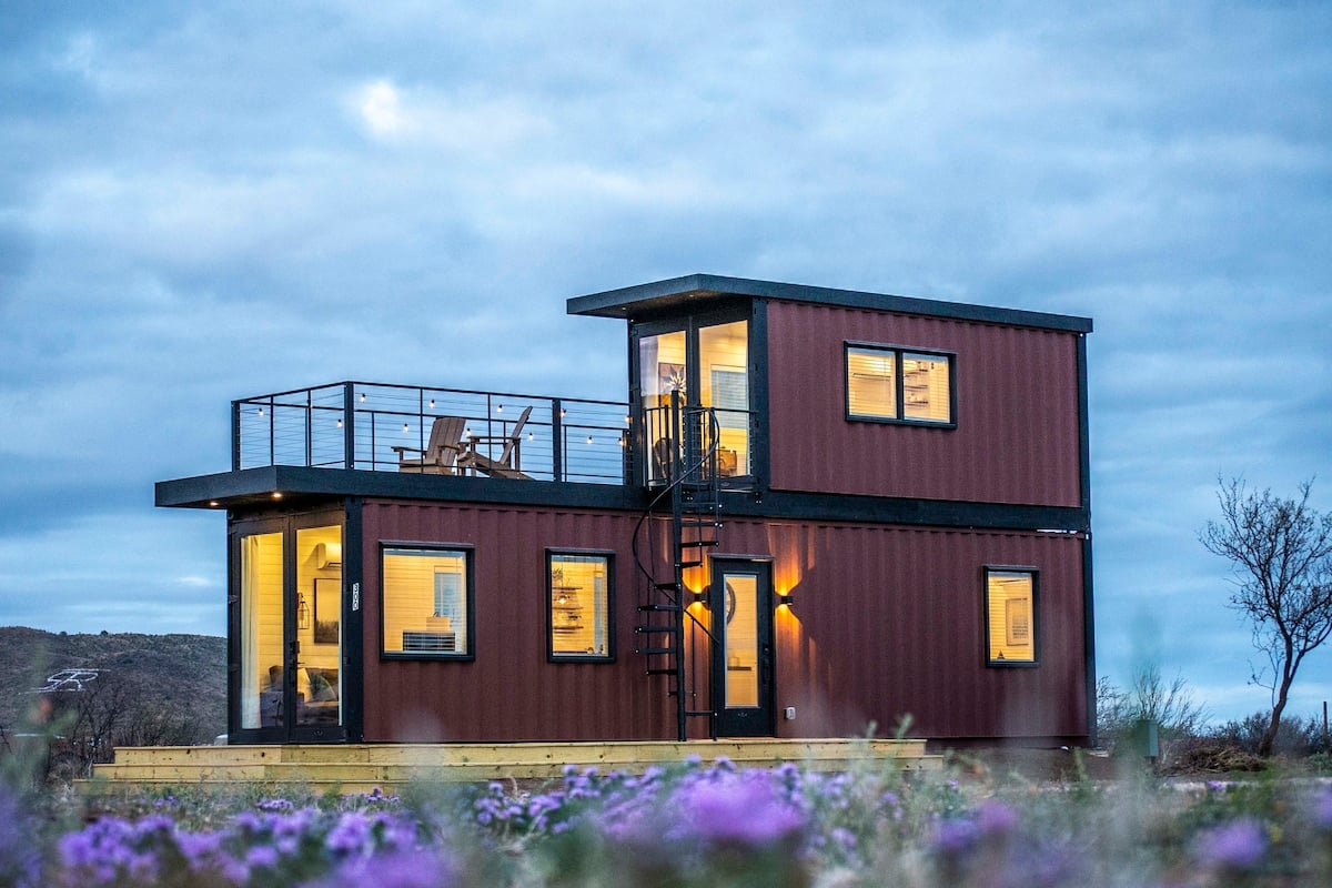 Experience Alpine's unique container home in Alpine, TX