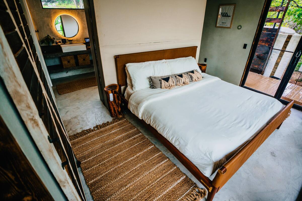 Grab a cup of coffee and snuggle back in bed to take in the the sights and sounds of the outdoor world that await you!