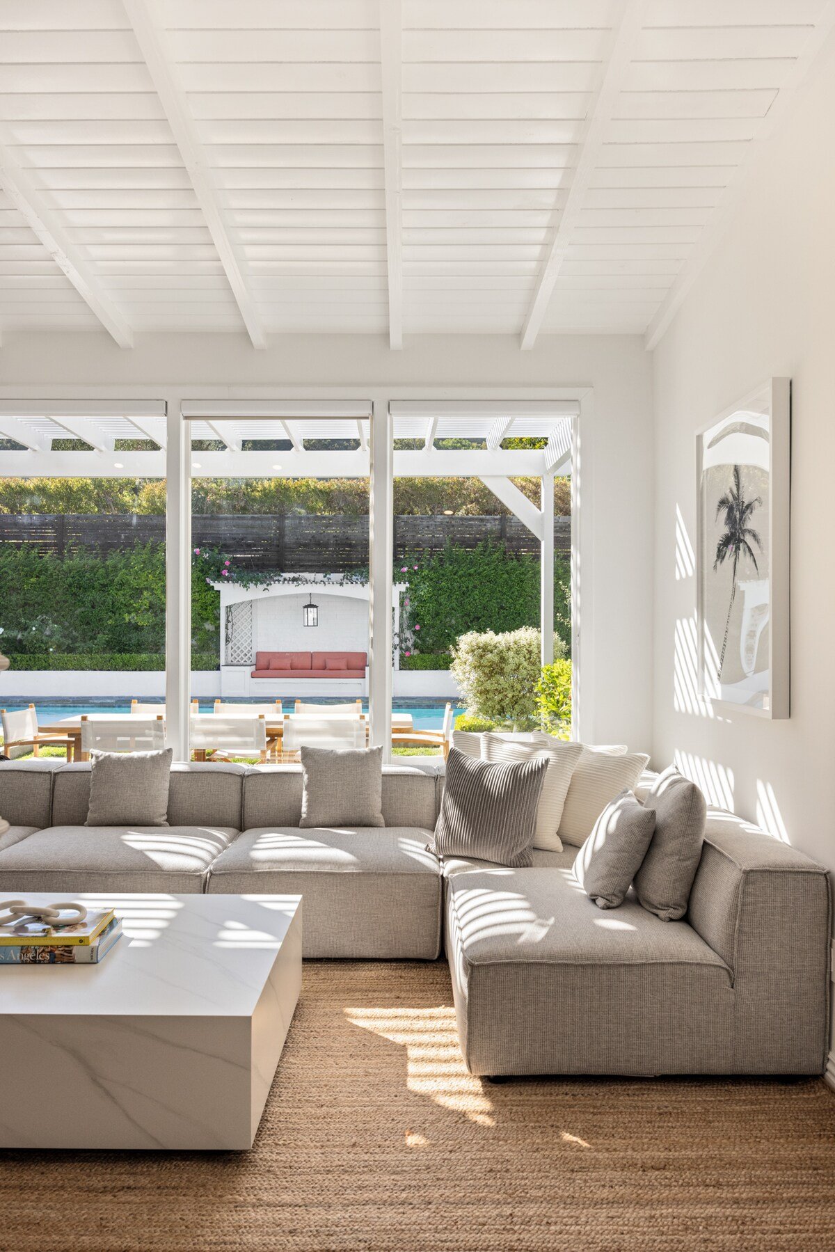 Bask in the natural light and comfort of the stylish living room ambiance.