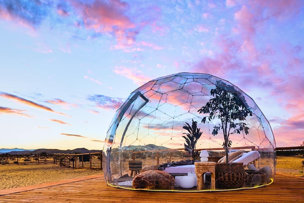 Your own personal stargazing dome overlooking the beautiful Joshua Tree night sky.