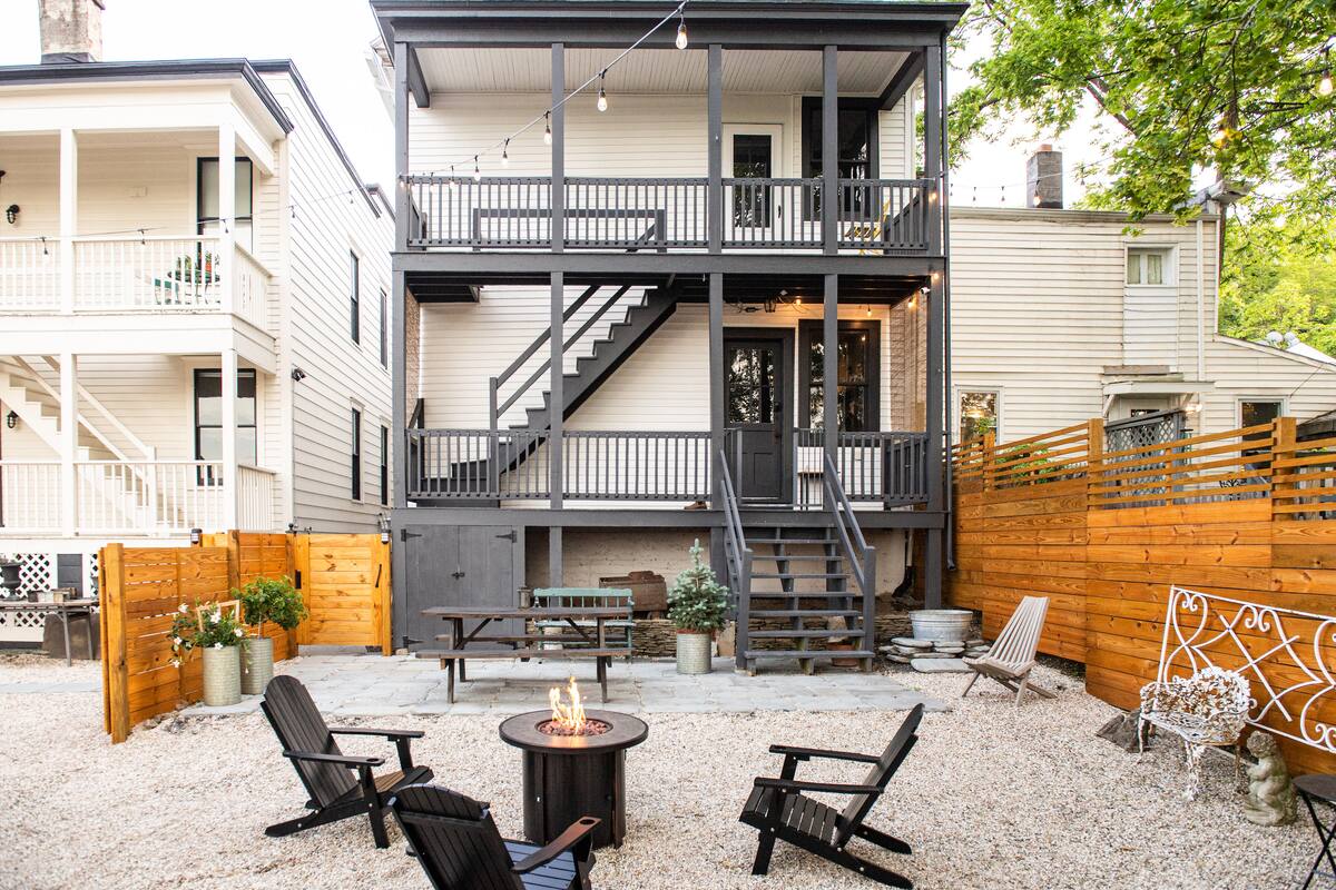 Guests are able to enjoy our fenced in yard. Note: the gas fire pit is not longer allowed to be used.  Due to a Hudson city ordinance 