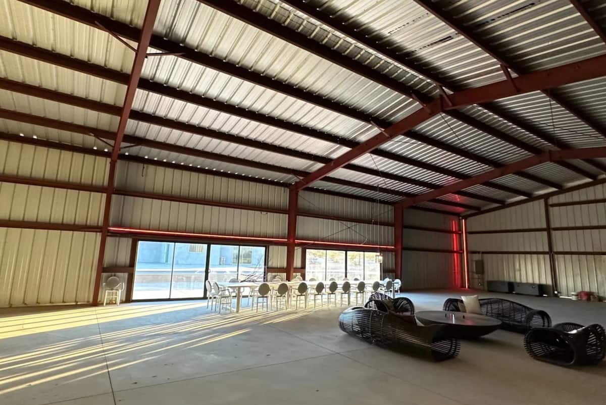 **The 4500 sq ft airplane hangar can be booked at an additional cost.