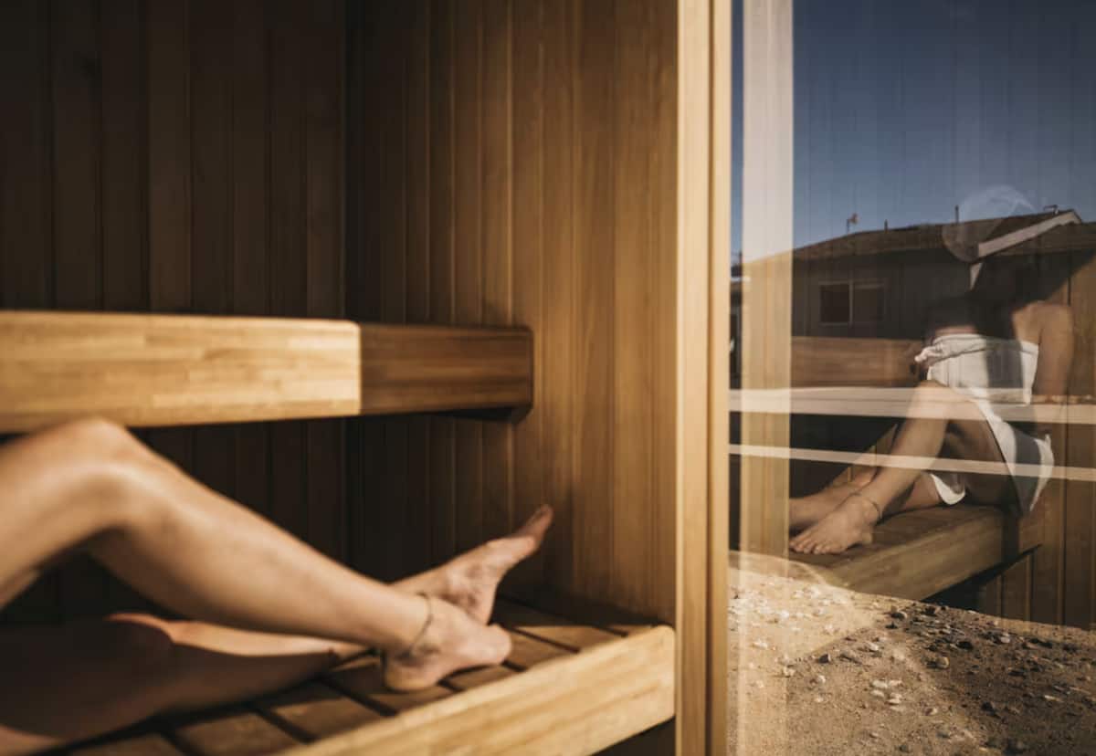 Relax in the sauna.