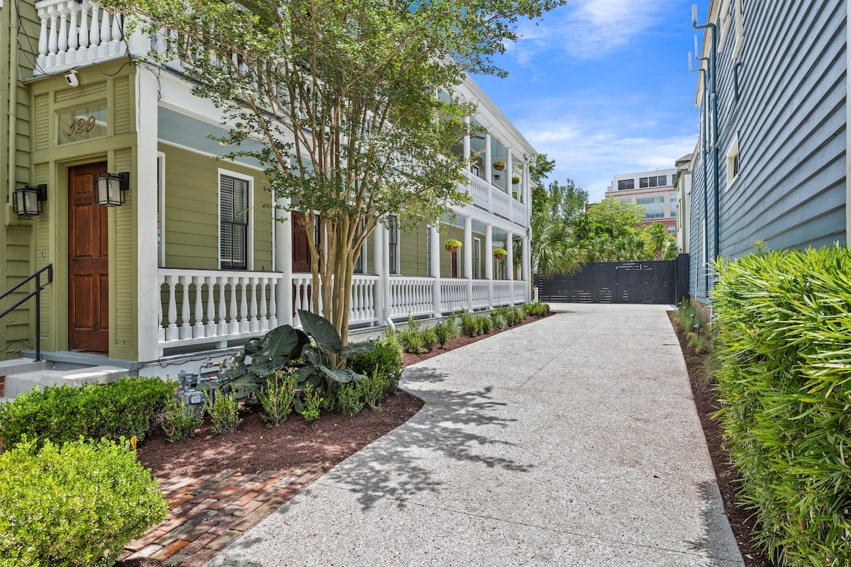Southern charm and deep blue water behind the gates of Mint Julep in Charleston, SC