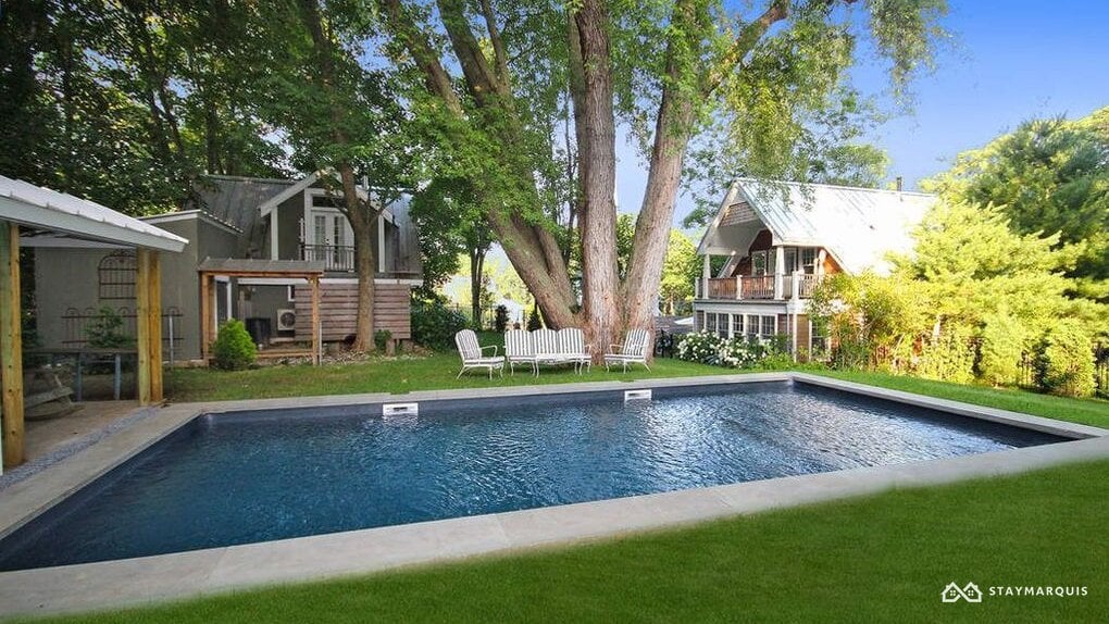 White picket fences and salt air on the streets of Sag Harbor in Sag Harbor, NY