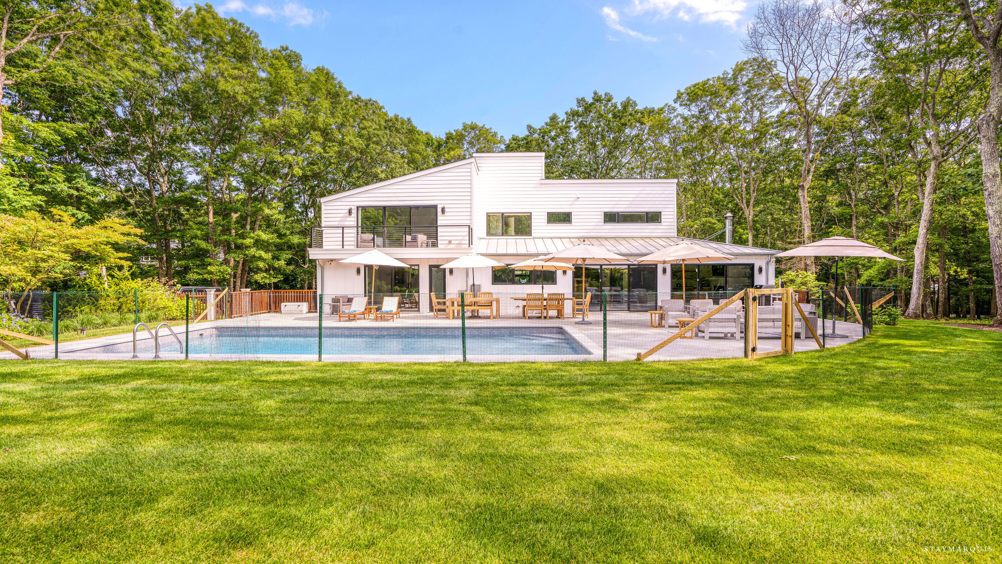 Clean lines and open sky on Southampton's quieter side in Southampton, NY