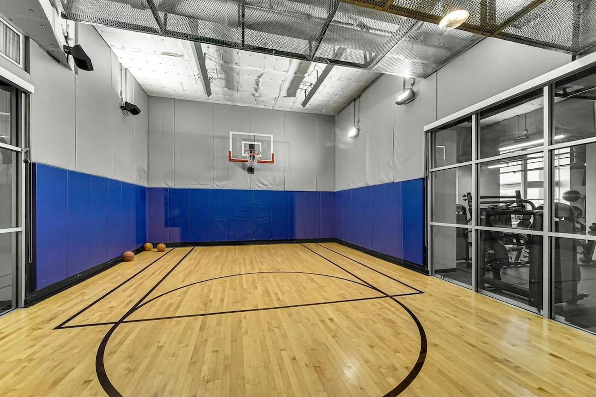 Indoor basketball court