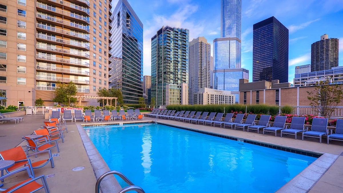 52nd Floor MagMile Penthouse Views Fireplace Pool image 23