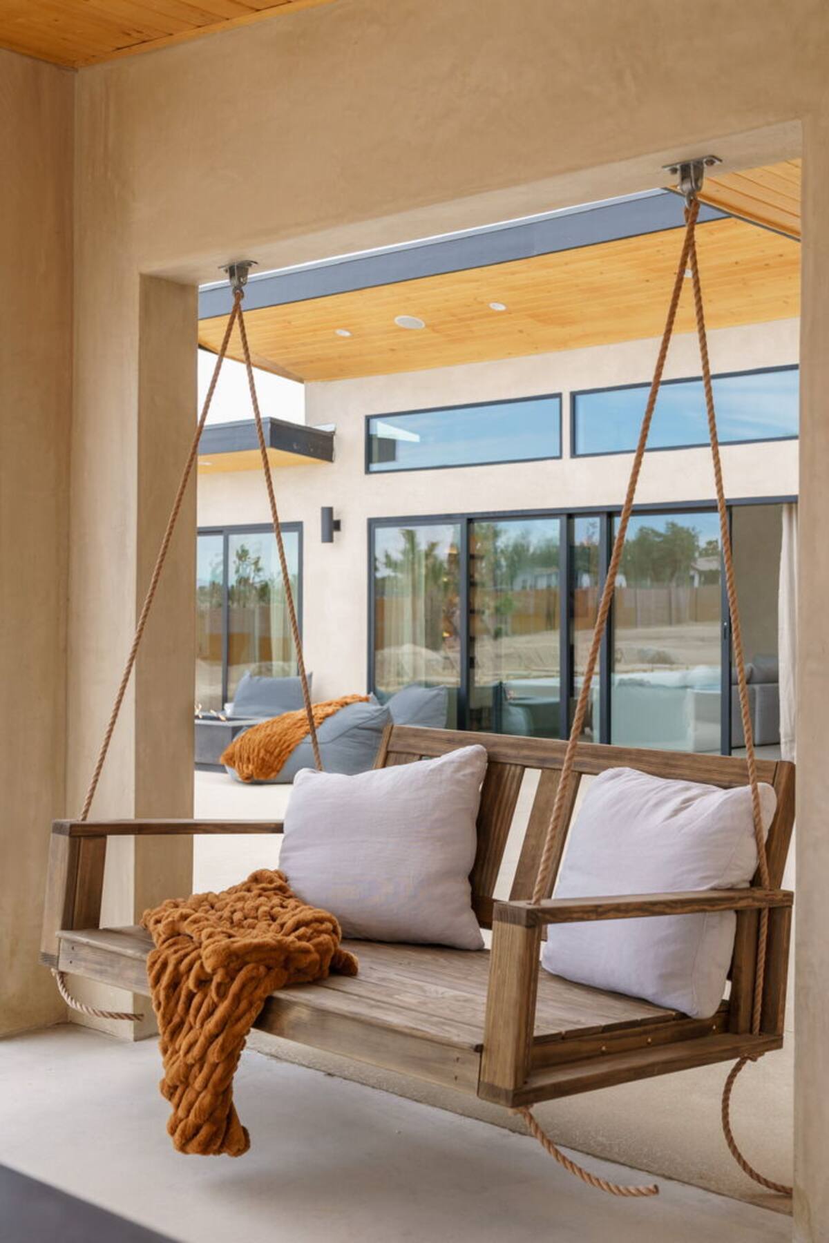 Outdoors bench at Sage.