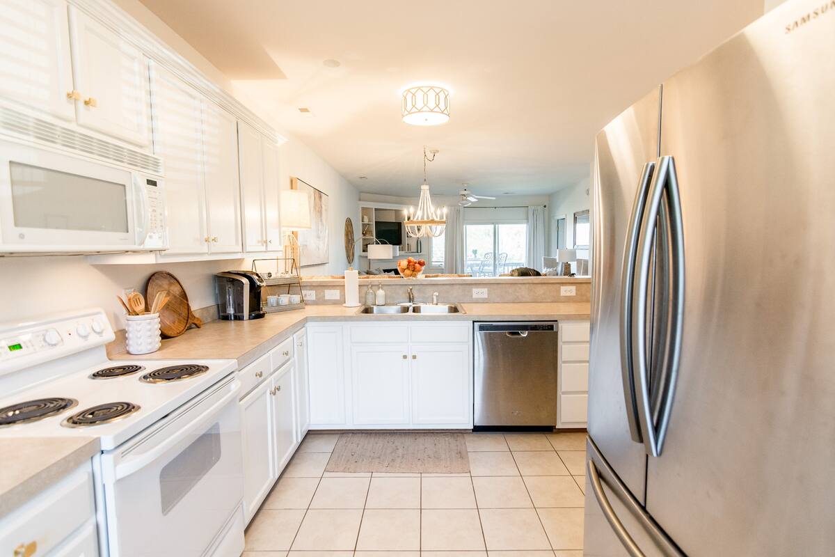 We've got you covered with pots/pans, dishware, and everything needed to cook basic meals.