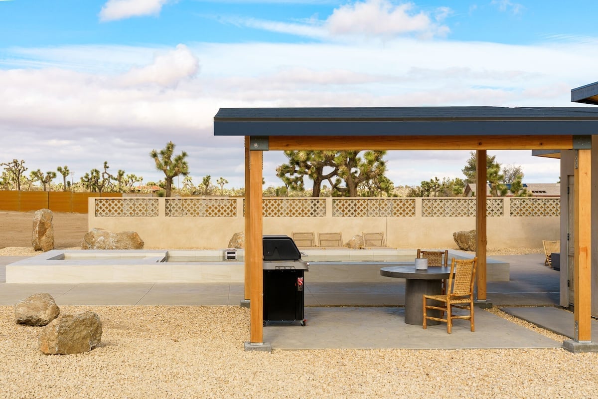 Outdoor lounge area.