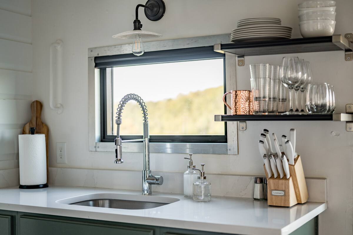 Stocked kitchen with all necessities.
