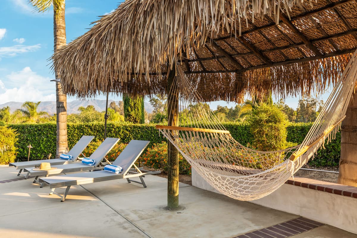 Relax in the palapa hammock.