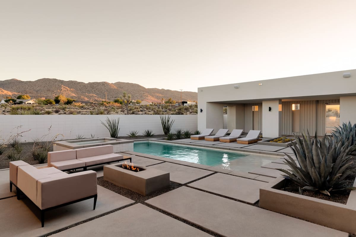 Gather around the fire pit with gorgeous mountain views.