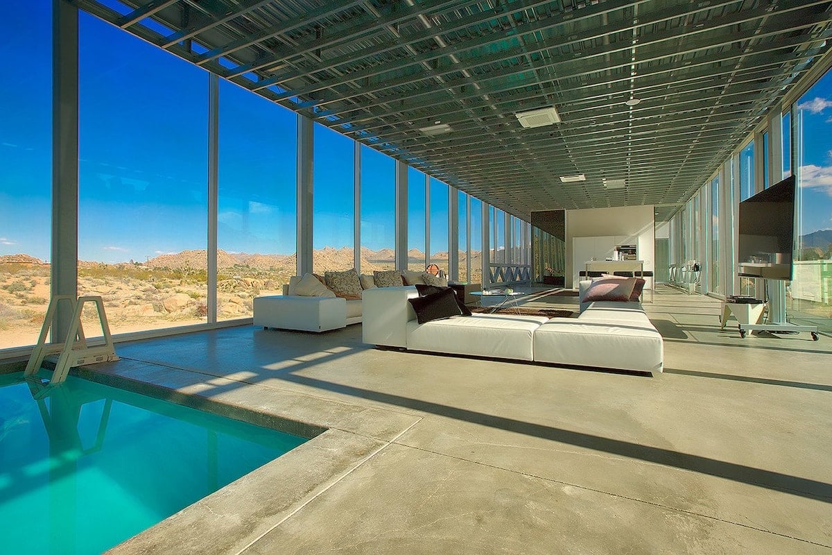 Comfortable lounge adjacent to the pool area