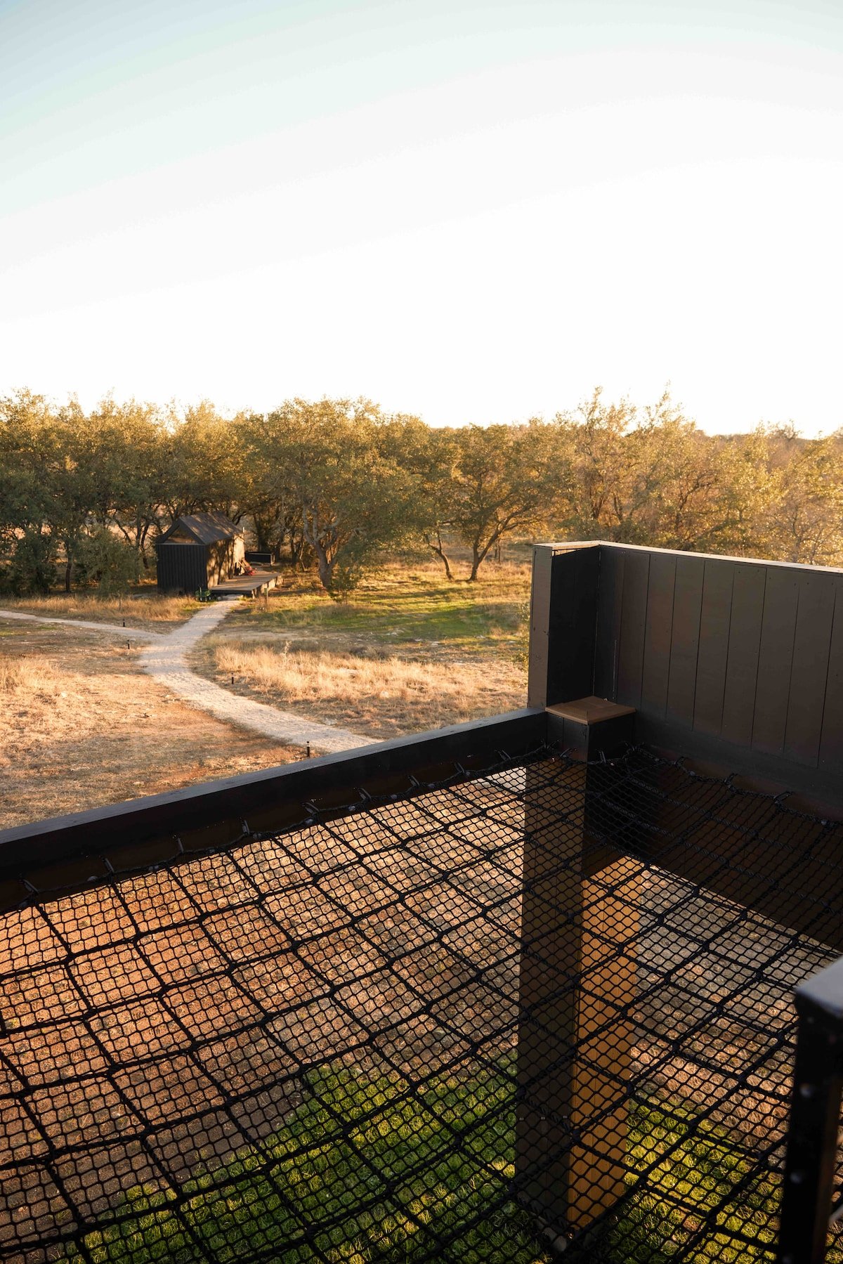 Clubhouse upper deck with hammock balcony 